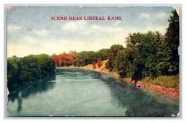 Generic Scenic Greetings River Landscape Liberal Kansas KS DB Postcard R28 - £2.61 GBP