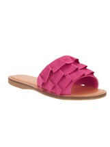 Wonder Nation Girls Slip On Slides Sandals Pink Suede Size 6 NEW - £10.46 GBP