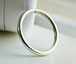Nose Ring Continuous Sleeper 8mm Approx Ring 18g (1.0mm) 925 Silver Classic Hoop - £4.96 GBP
