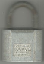 Antique Tumbler Old PADLOCK Chicago Lock Company Chicago Illinois usa NO... - $357.57 MXN