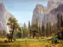 Bridal Veil Falls, Yosemite Valley, California by Albert Bierstadt + Ships Free - £31.25 GBP+