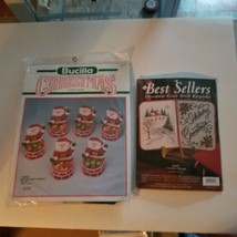 Christmas Cross Stitch &amp; Bucilla Santa Candy Basket Kits &amp; Wall Decor, New - $17.77