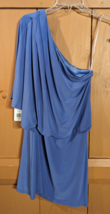 NEW Jessica Simpson Off / One Shoulder Blue Blouson Dress Size Medium MS... - $24.18