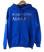 Washington Adams &#39;89 Sweatshirt Hoodie Medium President Campaign Look Blue - $33.23