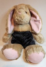 Build A Bear BAB Plush Stuffed Bunny Rabbit Tan Pink Silky Floppy 15&quot; Easter - £9.16 GBP