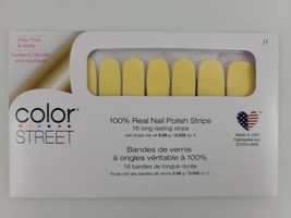 Color Street BELGIAN BUTTERCUP 100% Real Nail Polish Strips Yellow Creme... - £26.64 GBP