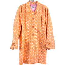 Susan Bristol 100% Coated Cotton Peach Polka Dot with Pink Lining Rain Coat - £21.34 GBP