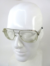 Vintage Safilo Elasta 3050 Silver Aviator Steel Eyeglass Frames Oversize + Case - £23.42 GBP