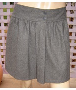 ANN TAYLOR LOFT Low Rise Medium Gray Gathered Recycled Wool Skirt (2) - £7.62 GBP