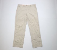 Vintage Tommy Bahama Mens 36x32 Distressed Stretch Wide Leg Chino Pants Beige - £35.15 GBP