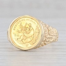 Without Stone Chinese Panda Men And Woman Wedding Ring 14K Yellow Gold Plated - £109.64 GBP