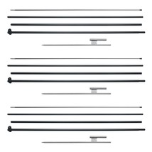 VEVOR Feather Flag Pole Kit 3 Packs Swooper Flag Pole 16.3 ft with Ground Stakes - $172.88 CAD