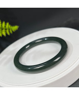 Natural Certified Deep Qiemolan Hetian Nephrite Bangle 59MM - $459.99