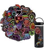 Neon Waterproof Vinyl Stickers Pack 50pcs Multicolor for Laptop Water Bo... - €8,35 EUR
