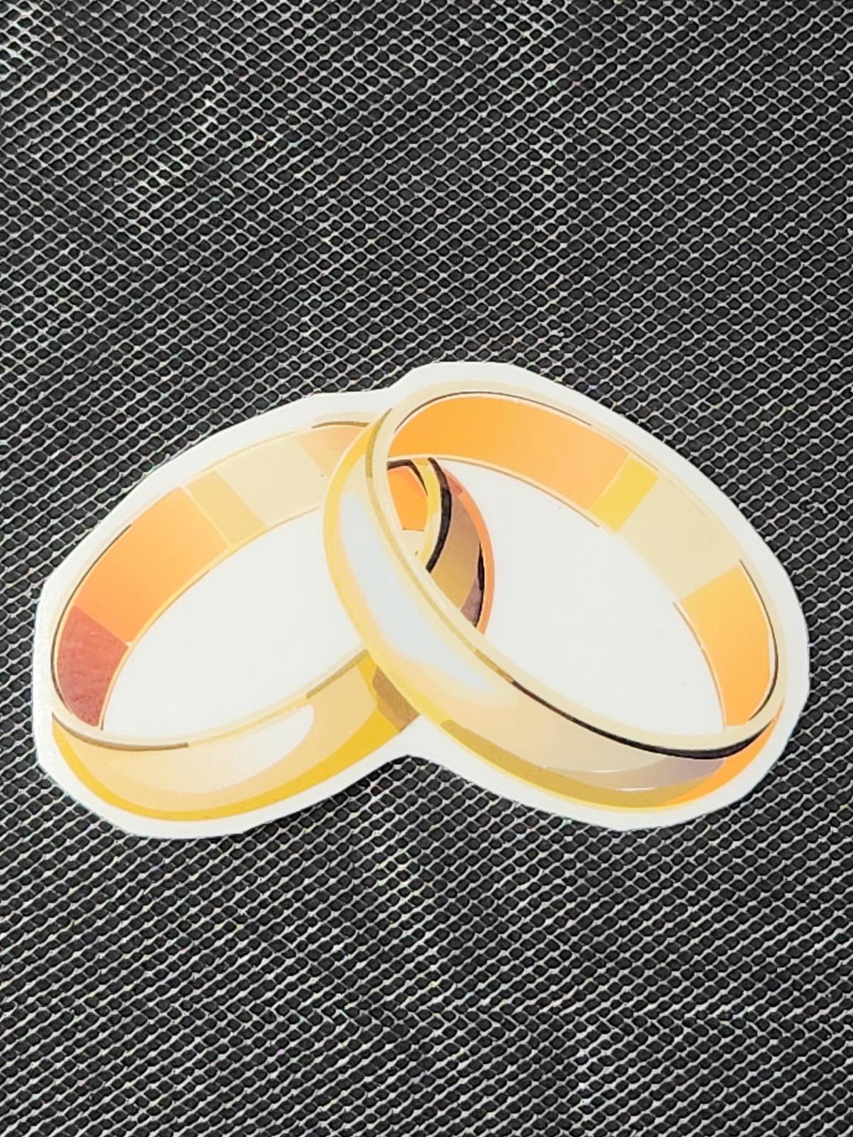 Wedding Rings Sticker - $1.65