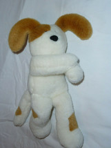 Hallmark stuffed Plush white Tan Brown Puppy Dog 7&quot; 11&quot; - £51.70 GBP