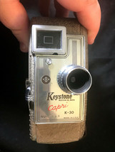 Old Vtg Collectible Keystone 8MM Capri K-30 Nu-6463 Crank Video Camera USA Made - £23.88 GBP