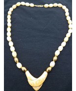 Vintage NAPIER IRIDESCENT GOLD ENAMEL MODERNIST Necklace Stunning Unique  - €37,87 EUR