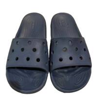 Crocs Navy Blue Classic Slide Slip-on Sandal Shoe Unisex Size Mens 9 Womens 11 - £12.76 GBP