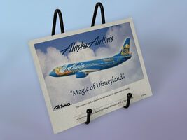 Alaska Airlines 2005 Tinker Bell Inaugural Flight Certificate Signed - $19.99
