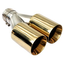 Mach-Speed Car Exhaust Tip Bolt On Straight Cut Double Wall Miami Gold E... - $152.99