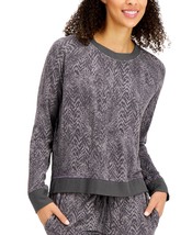 Alfani Womens Ultra Soft Crew Neck Pajama Top Only,1-Piece,Grey Texture ... - $32.66