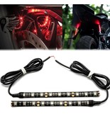 2pc 6&quot; Red LED Motorcycle Turn Signal &amp; Brake Tail Light Strip Kit for B... - $349.19 MXN