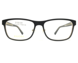Gucci Eyeglasses Frames GG0317OZ 001 Black Gold Rectangular Full 56-17-145 - $111.98