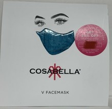 Cosabella Never Say Never V Pleated Face Mask 9923 Picasso Blue-O/S New! Sealed! - £8.12 GBP