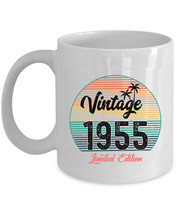 Vintage 1955 Coffee Mug 69 Year Old Retro Sunset White Cup 69th Birthday Gift - £11.83 GBP