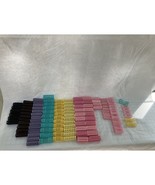 100+ Vintage Plastic Snap On Curlers Yellow Purple Brown Black Pink Plus... - $545.47 MXN