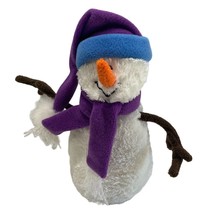 Animal Adventure Plush Snowman Winter Hat Scarf Purple 12&quot; - £12.32 GBP