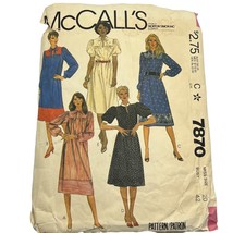 McCall&#39;s 7670 Vintage Sewing Pattern Sz 20 Pullover BowTie Neck Dress - $9.60