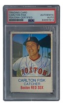 Carlton Fisk Firmado Boston Red Sox 1975 Azafata #143 Carta PSA / DNA - £76.75 GBP