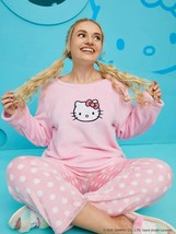 SHEIN X Hello Kitty and Friends Polka Dot Flannel PJ Set Plus Size 3XL NWT - £46.23 GBP