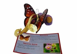 Danbury Mint Butterfly Ornament flower butterflies Christmas COA Soldier Aster - £22.16 GBP