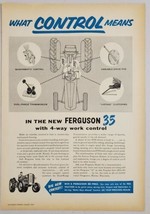 1955 Print Ad New Ferguson 35 Tractors with 4-Way Work Control Racine,Wisconsin - £14.10 GBP