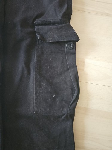 Men's Black Size L Drawstring Cargo Sweatpants, Zipper Pocket/Button Pocket Item image 4