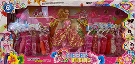 Doll Set With 18 Dresses! 11&quot; Blonde DOLL-7 Accessories New In Pkg! - £17.93 GBP