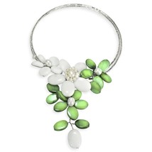 Memory Wire Sweet Mother of Pearl Floral Fantasy Choker - £20.88 GBP