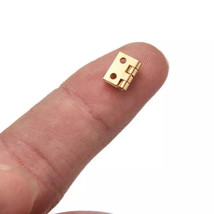 Dollhouse Cabinet Miniature Brass Hinge 1/6 or 1/12 Scale Hinges and Nails - $3.46+