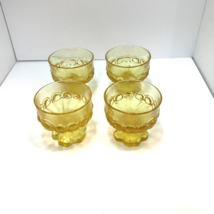 Tiffin Franciscan Madeira champagne or sherbet glasses Cornsilk Yellow Set of 4 - £27.24 GBP