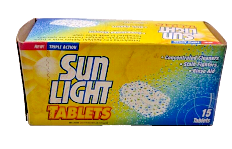VINTAGE Sun Light Tablets Machine Dishwasher Detergent / 15 tablets - $25.19