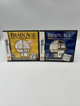 Nintendo DS Brain Age 1 &amp; 2 Video Game Complete Tested - £9.74 GBP