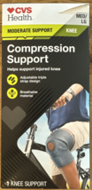 CVS Health Compression Knee Support Breathable Material Size Med/Lg - $9.80