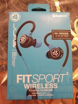 JLab Fit Sport Bluetooth Wireless Earbuds - Black &amp; Blue - £8.82 GBP