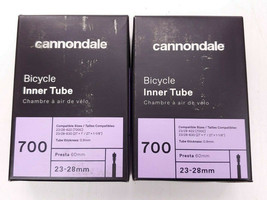 2 Pack Cannondale Bicycle Inner Tube 23-28mm 700C Presta Valve 60mm  - £15.78 GBP