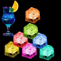 Light Up Ice Cubes, 12/24/48/96 Pack Multi Color Led Ice Cubes For Drink... - £20.50 GBP