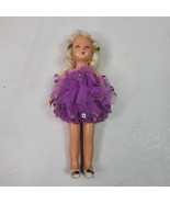 Vintage 1950s Purple Tutu Doll 7 Inch Eyes Open - €24,89 EUR