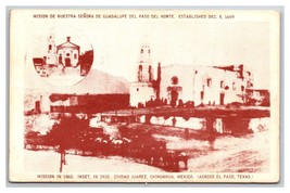 Old Guadelupe Mission Juarez Mexico DB Postcard W22 - £3.05 GBP